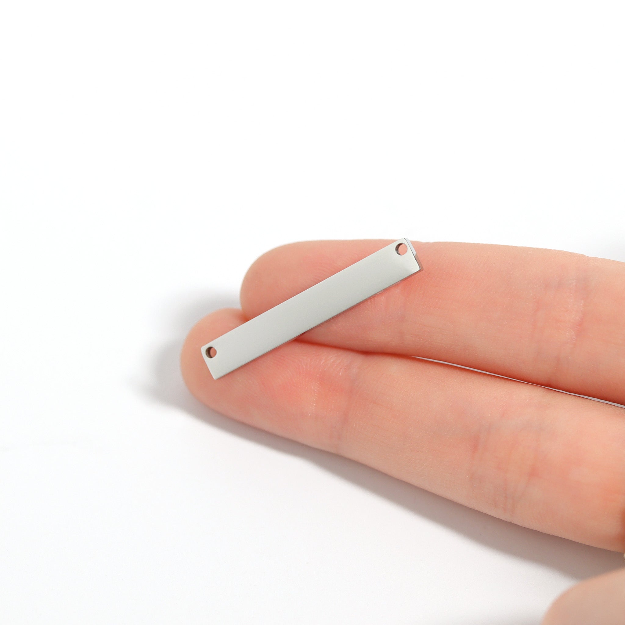 18K Gold PVD Stainless Steel Blank Bar Pendant