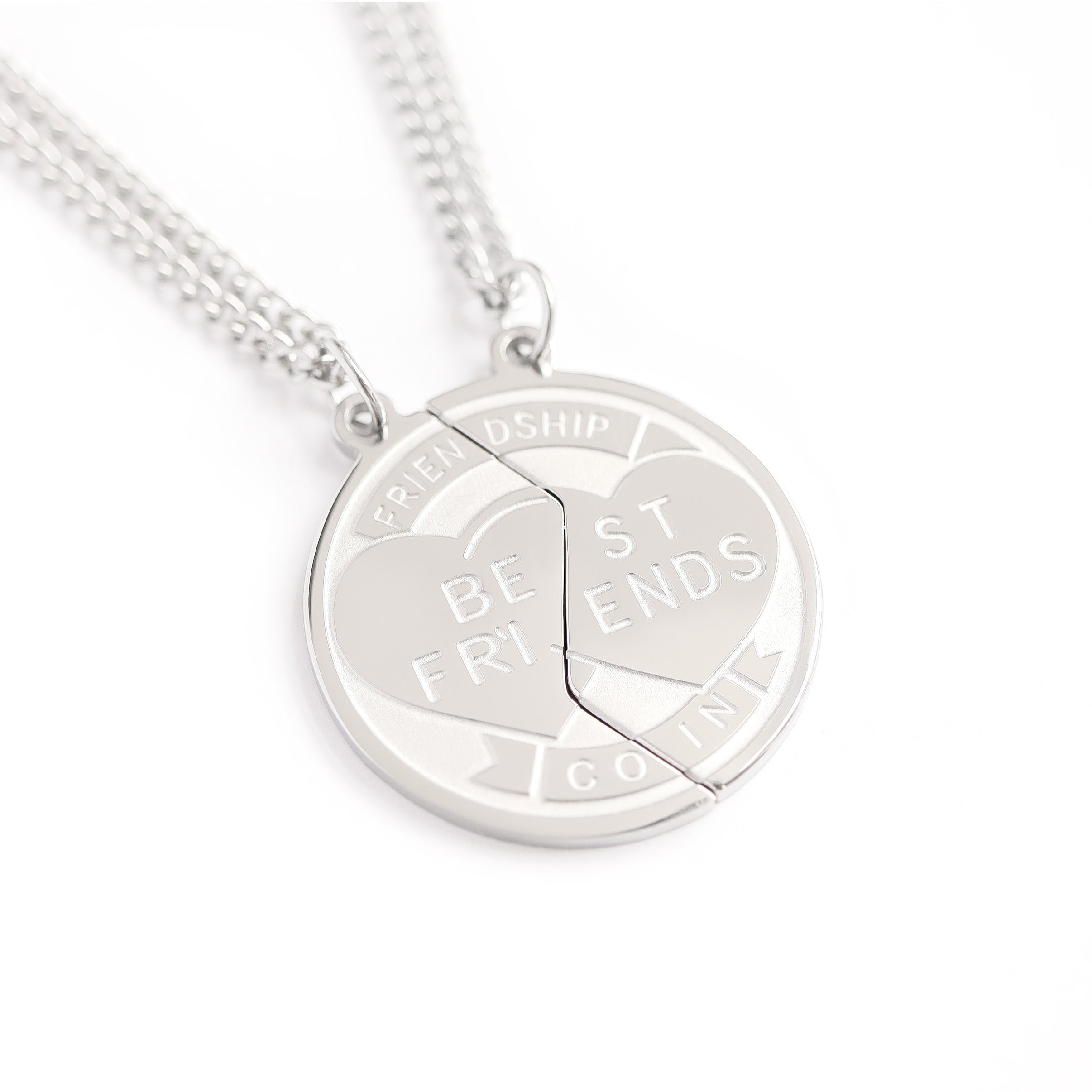 Stainless Steel Best Friend Break Apart Friendship Necklace