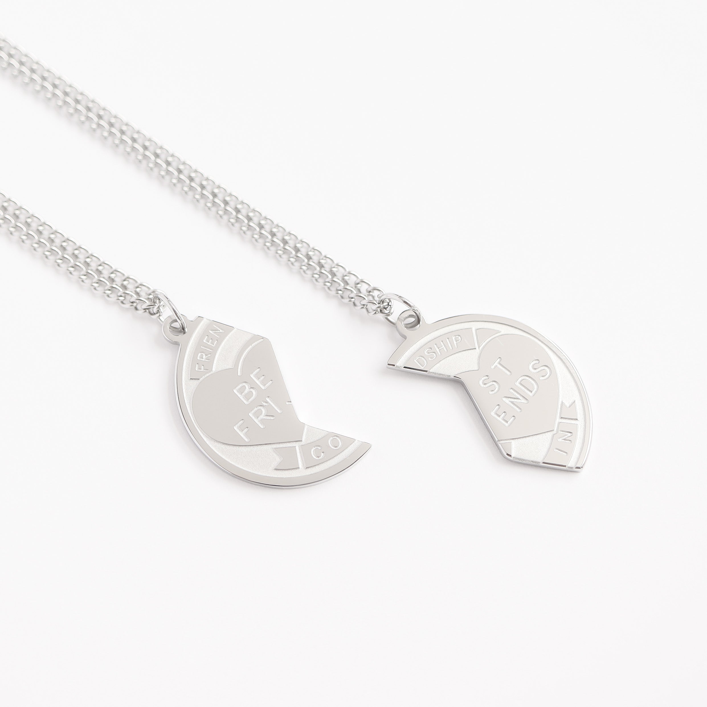 Stainless Steel Best Friend Break Apart Friendship Necklace