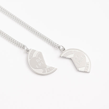 Stainless Steel Best Friend Break Apart Friendship Necklace