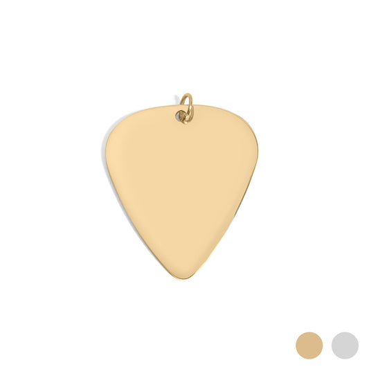 18K Gold PVD Blank Stainless Steel Guitar Pick Pendant