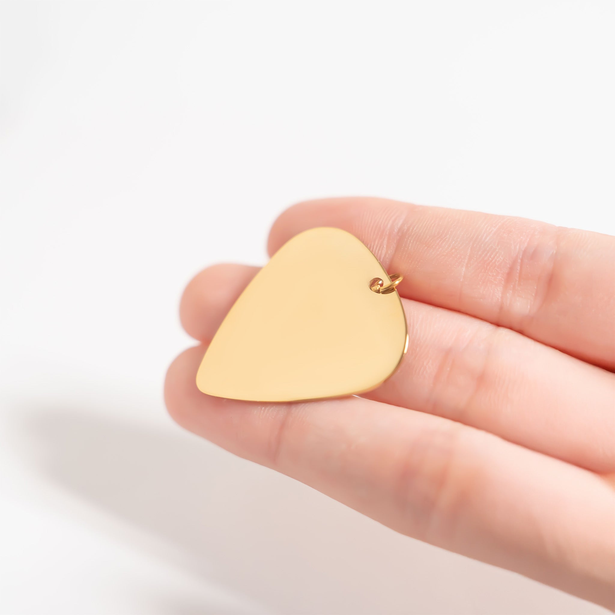 18K Gold PVD Blank Stainless Steel Guitar Pick Pendant