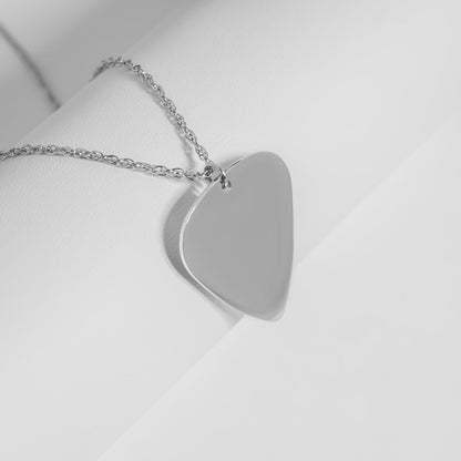 18K Gold PVD Blank Stainless Steel Guitar Pick Pendant