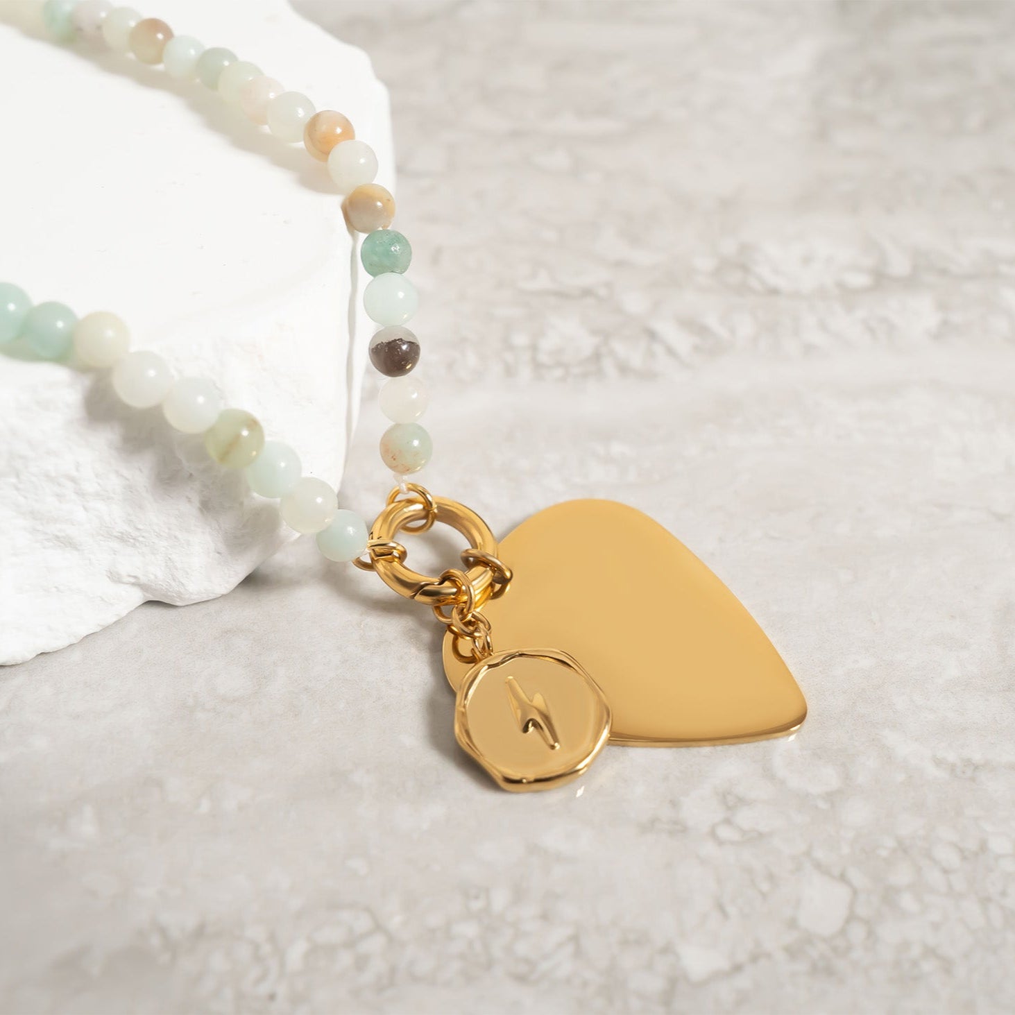 18K Gold PVD Blank Stainless Steel Guitar Pick Pendant