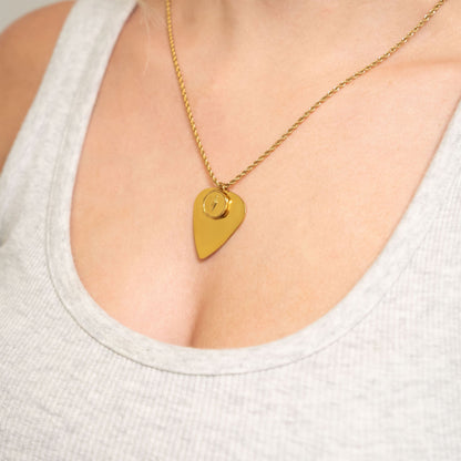 18K Gold PVD Stainless Steel Lightning Bolt Pendant