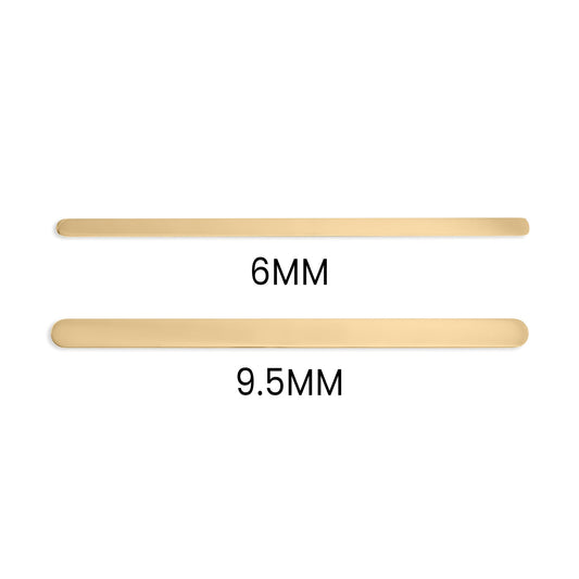 18K Gold PVD Stainless Steel Engravable Blank Cuff Bracelet