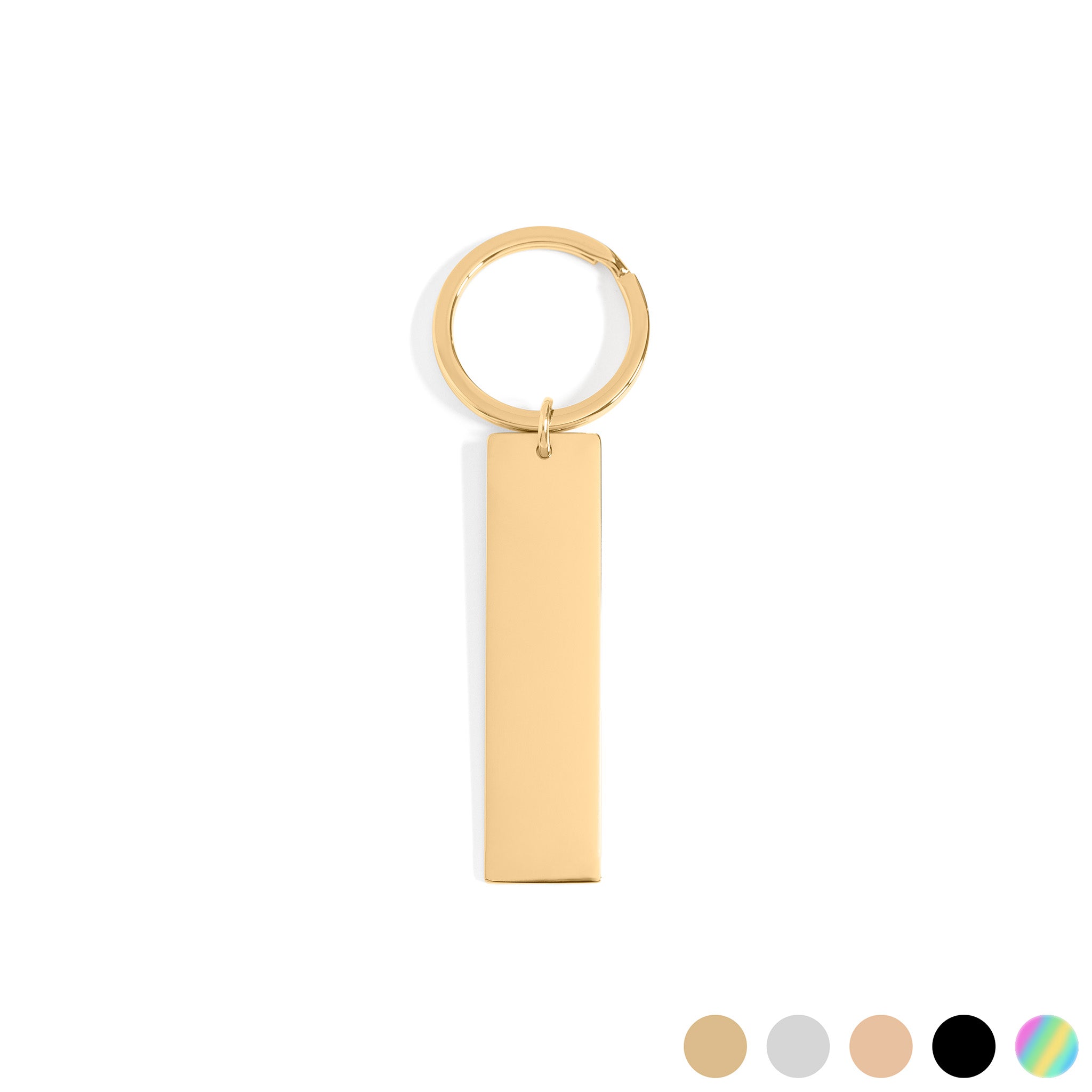 18K Gold PVD Stainless Steel Engravable Blank Keychain