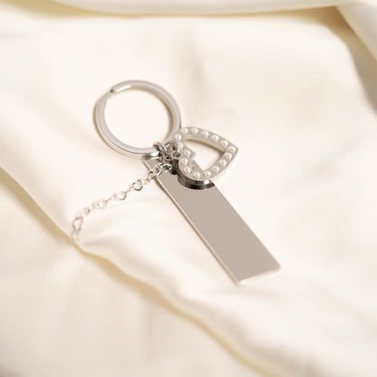 18K Gold PVD Stainless Steel Engravable Blank Keychain