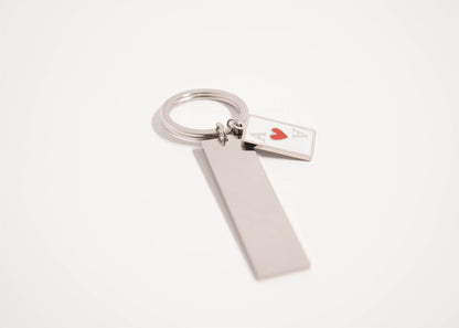 18K Gold PVD Stainless Steel Ace of Hearts Playing Card Pendant