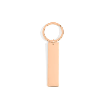 18K Gold PVD Stainless Steel Engravable Blank Keychain