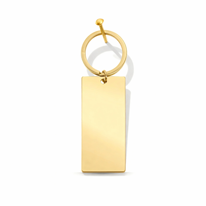 Stainless Steel Large Blank Polished Bar Keychain Pendant
