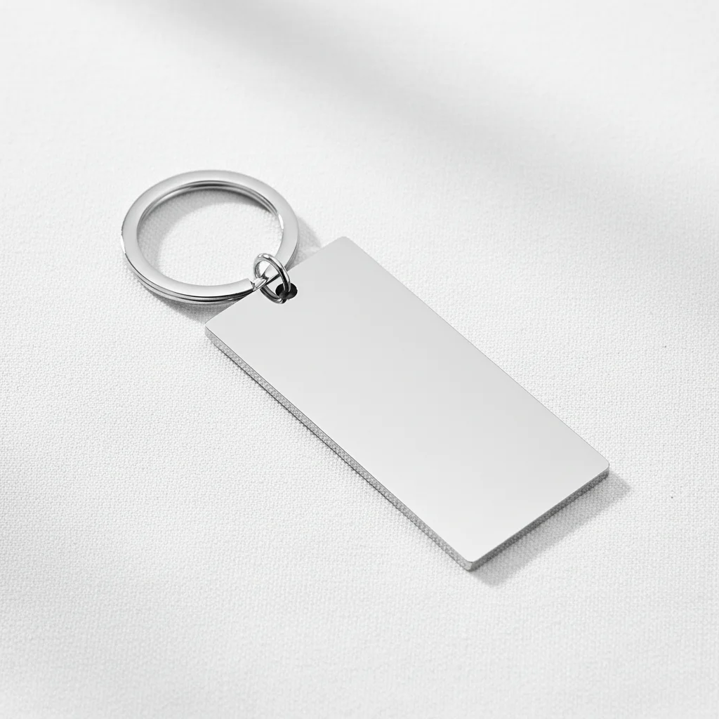 Stainless Steel Large Blank Polished Bar Keychain Pendant