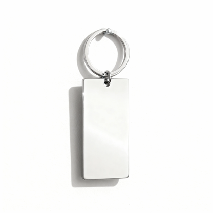 Stainless Steel Large Blank Polished Bar Keychain Pendant