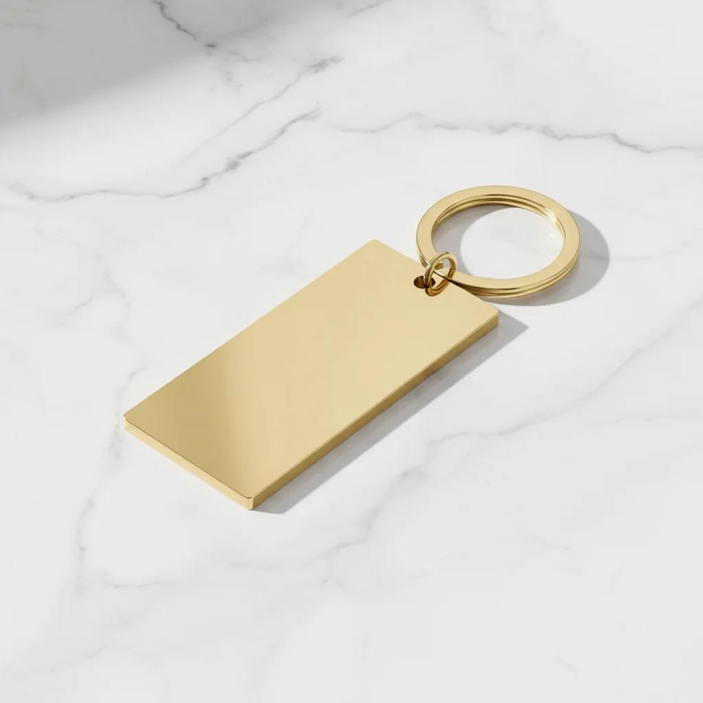 Stainless Steel Large Blank Polished Bar Keychain Pendant