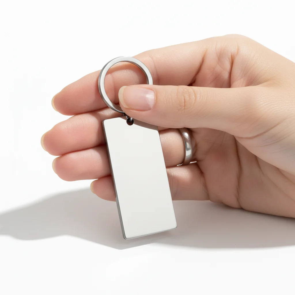 Stainless Steel Large Blank Polished Bar Keychain Pendant