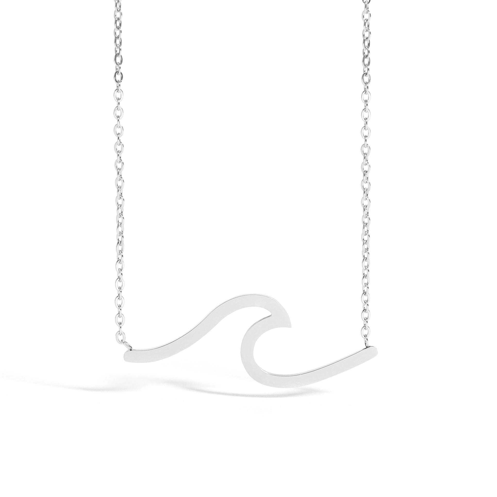 Stainless Steel Wave Necklace