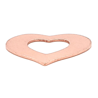 Copper Blank Heart Outline Pendant