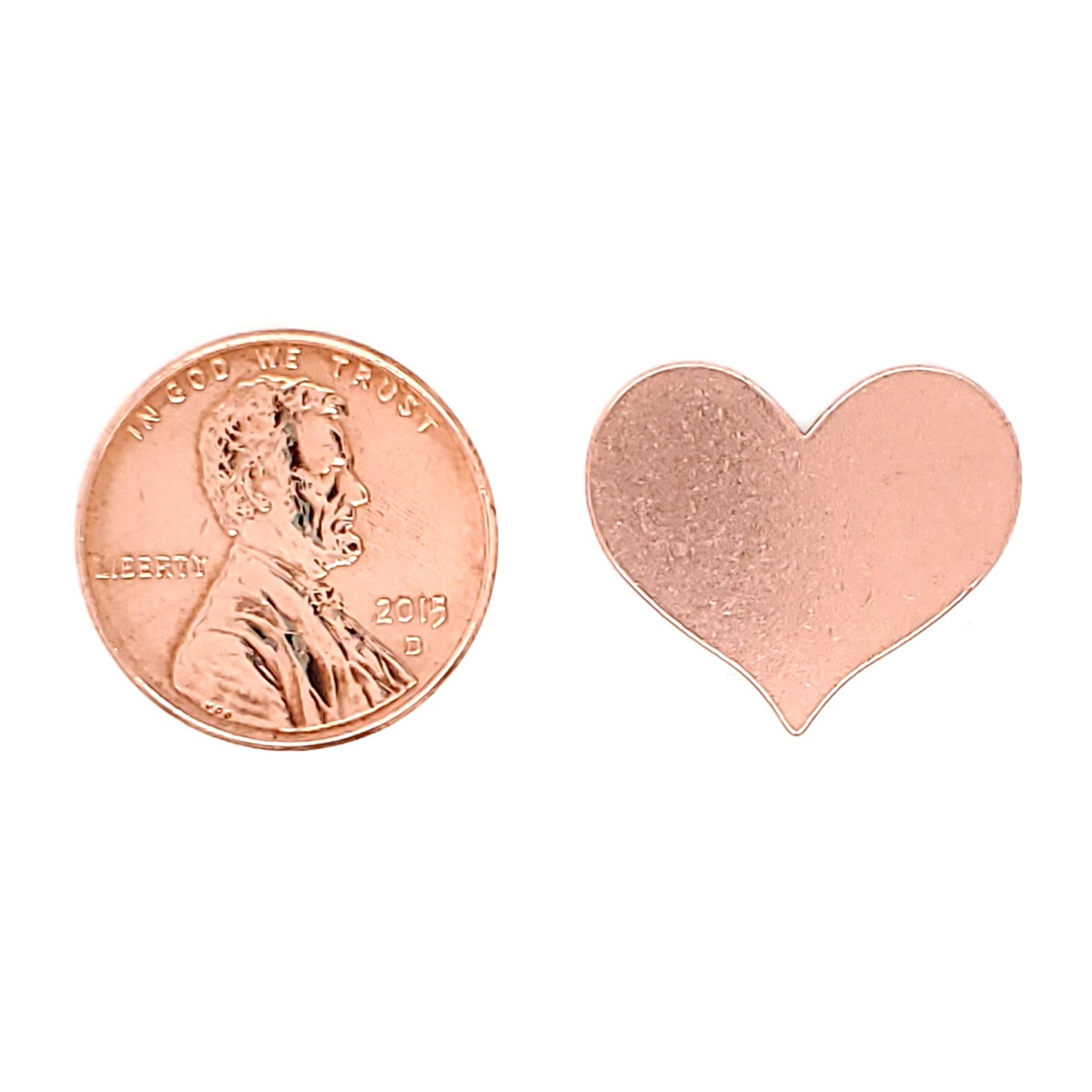 Copper Blank Heart Pendant