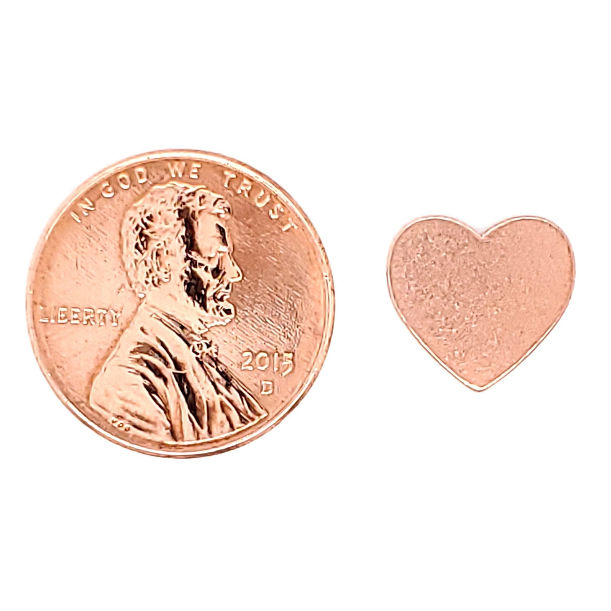 Copper Blank Heart Pendant