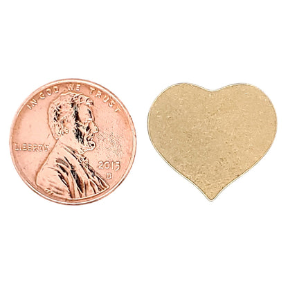 Brass Blank Heart Pendant
