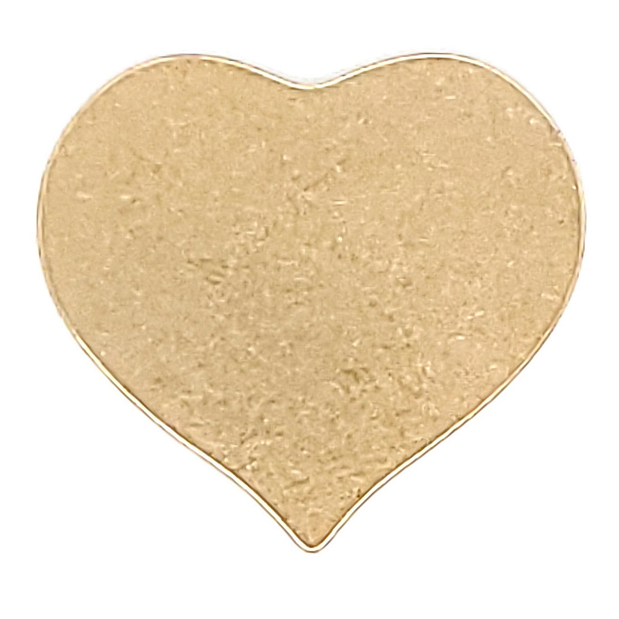 Brass Blank Heart Pendant
