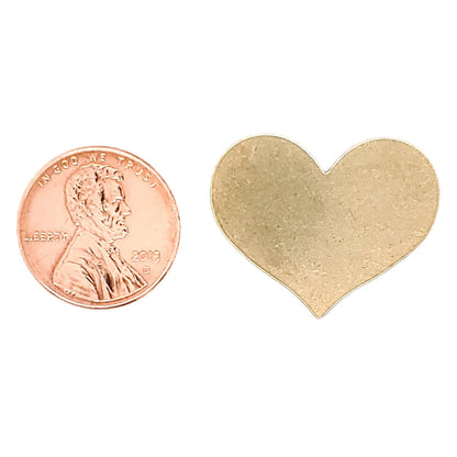 Brass Blank Heart Pendant