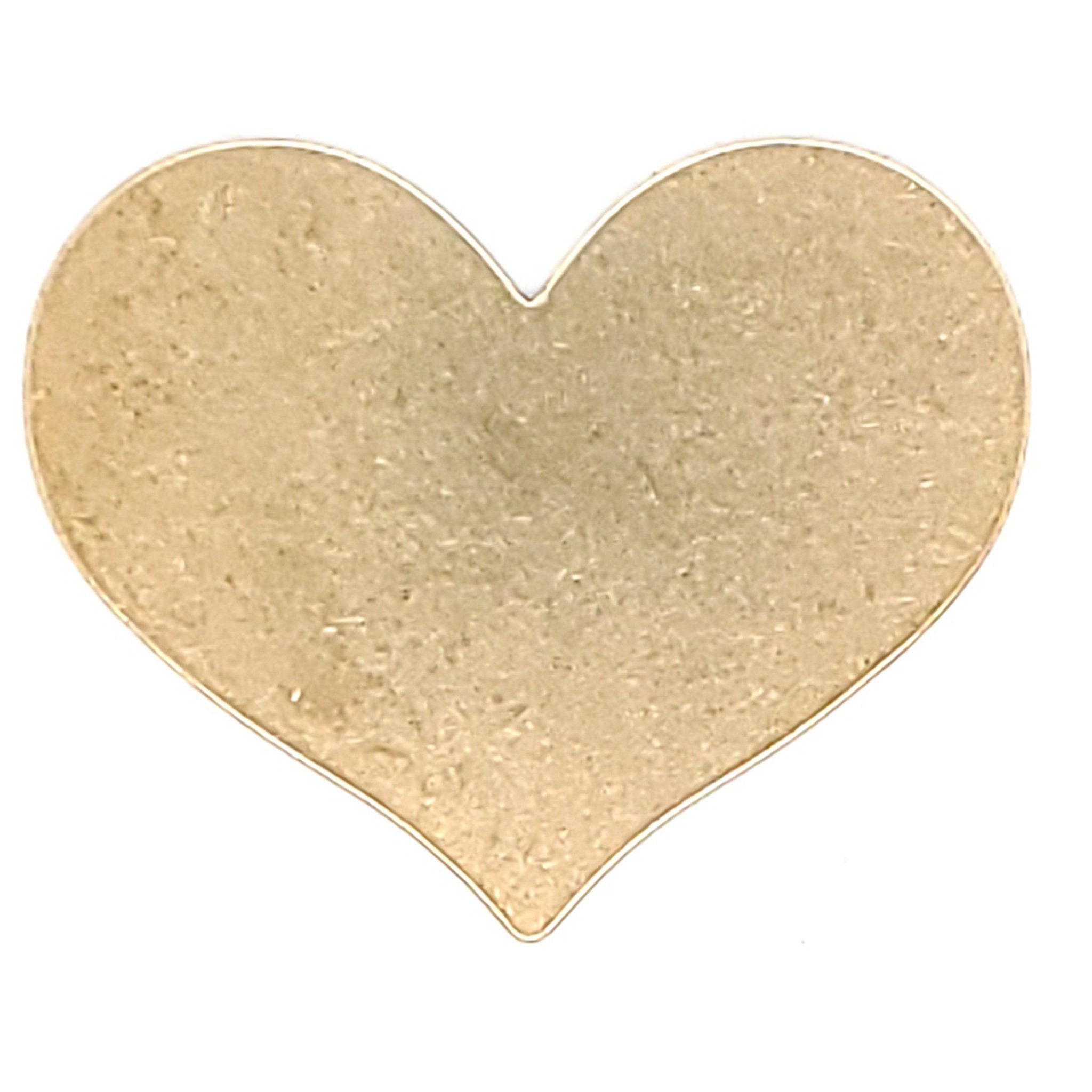 Brass Blank Heart Pendant
