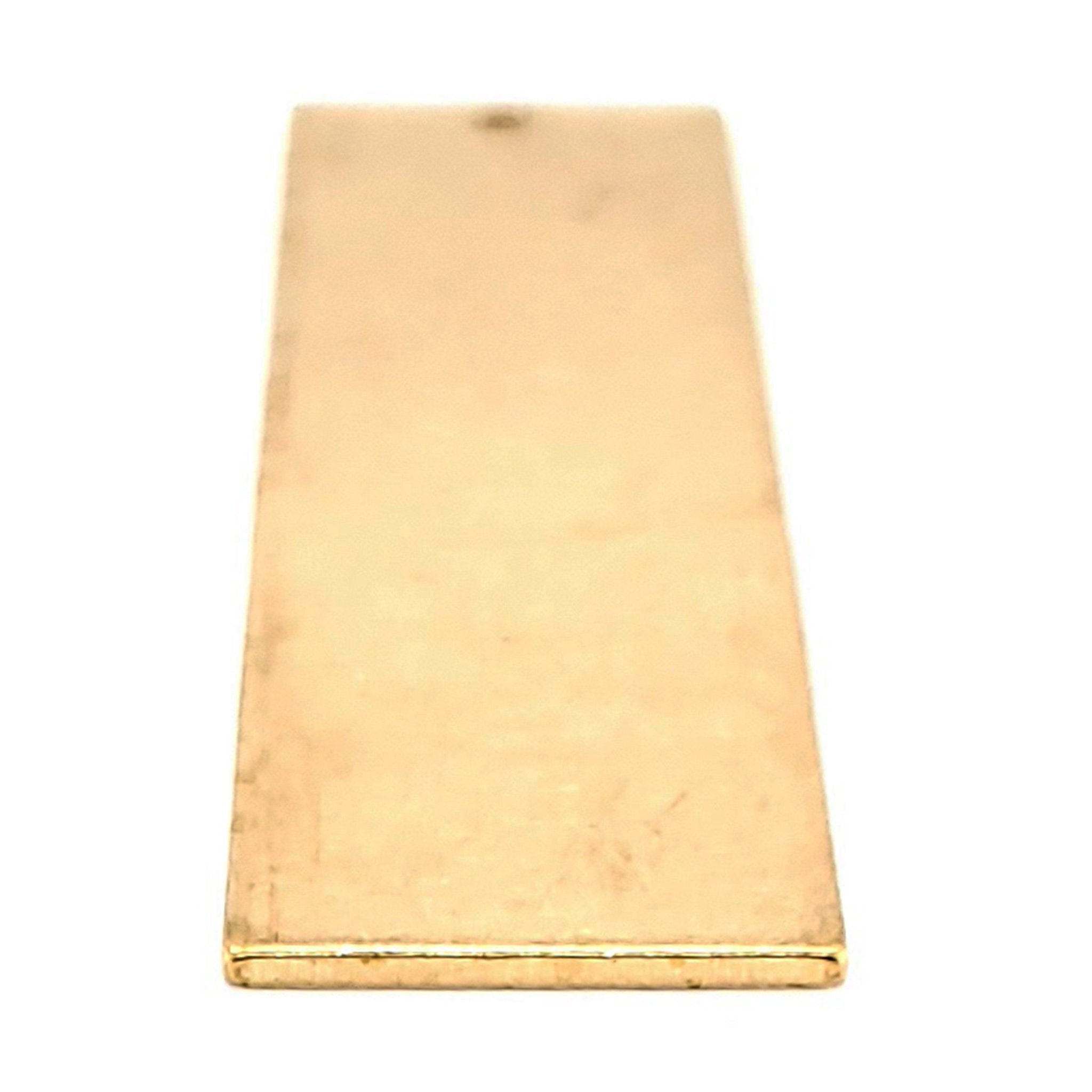 Brass Blank Vertical Rectangle Pendant