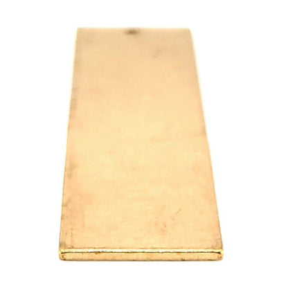 Brass Blank Vertical Rectangle Pendant