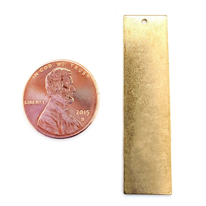 Brass Blank Vertical Rectangle Pendant
