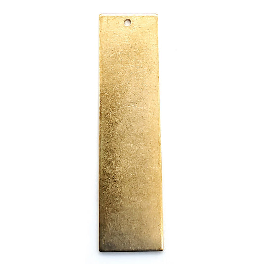 Brass Blank Vertical Rectangle Pendant