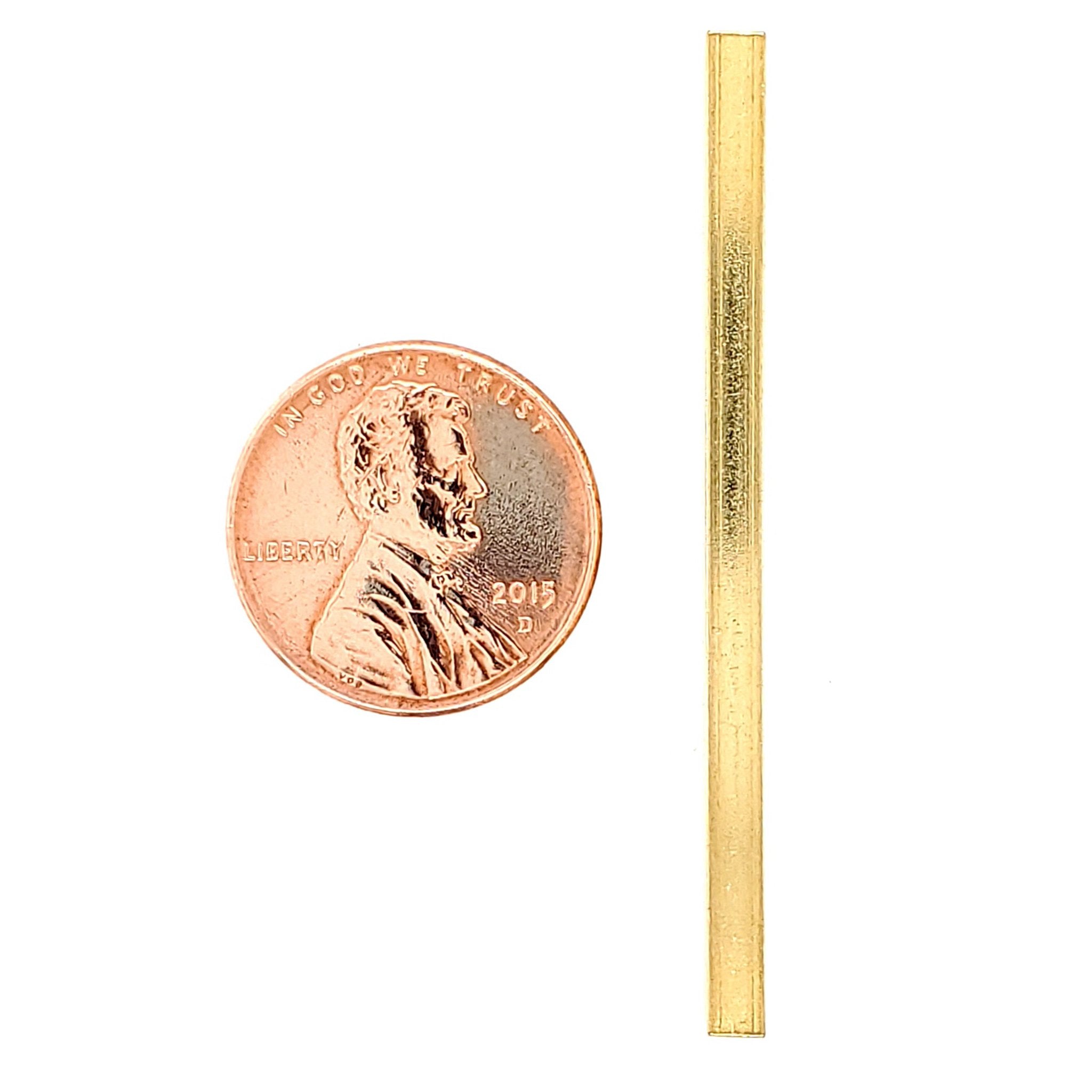 Brass Blank Four Sided Bar Pendant