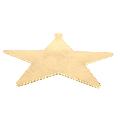 Brass Blank Star Pendant With Hole