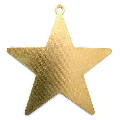 Brass Blank Star Pendant With Hole