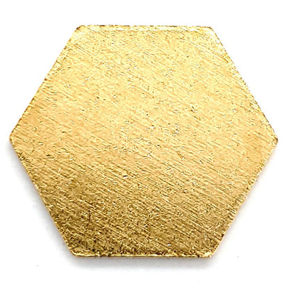 Brass Blank Hexagon Pendant