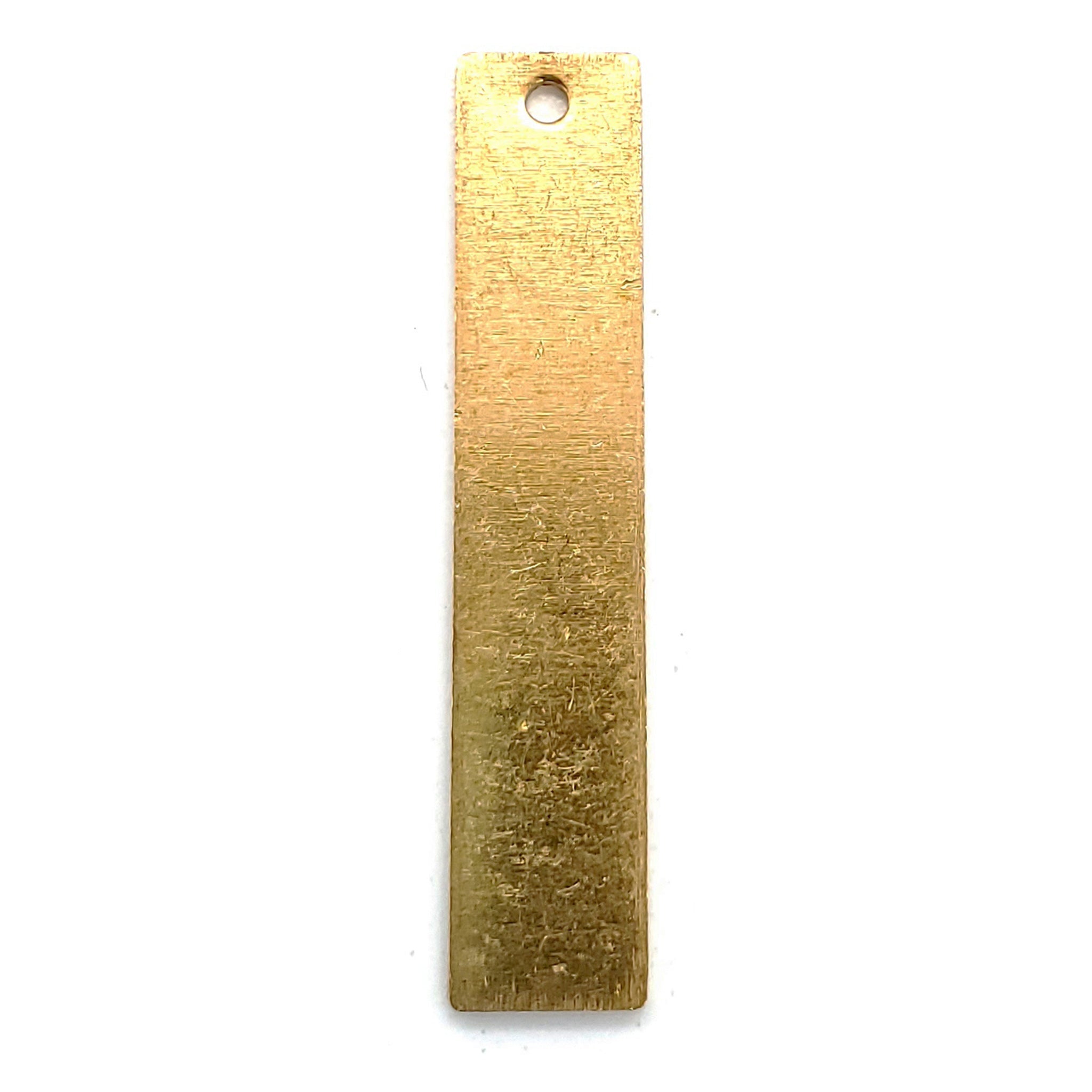 Brass Blank Vertical Rectangle Pendant
