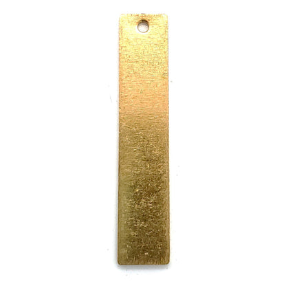 Brass Blank Vertical Rectangle Pendant