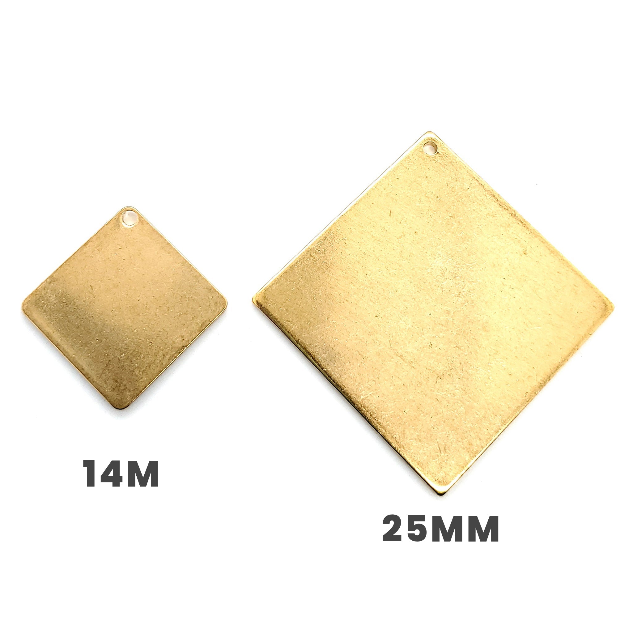 Brass Blank Diamond With Hole Pendant