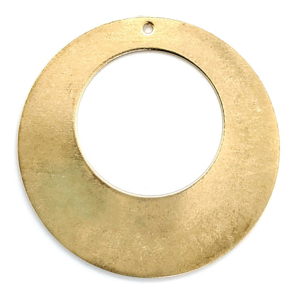 Brass Blank Offset Washer Pendant With Hole