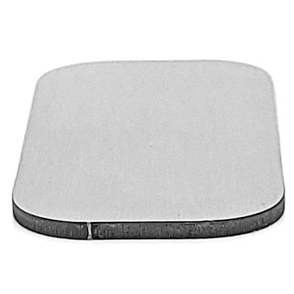 Stainless Steel Blank Rounded Rectangle Pendant