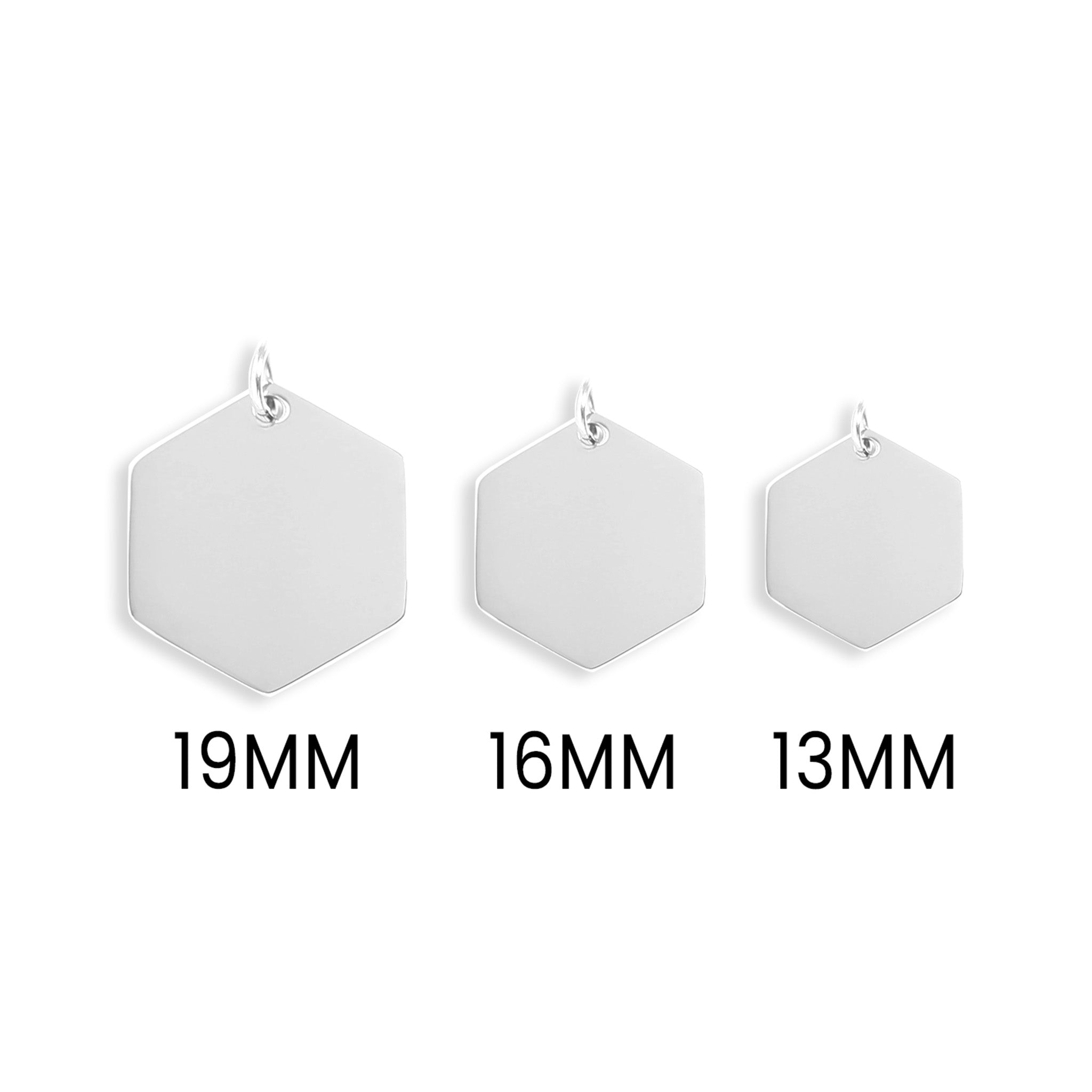 Stainless Steel Blank Hexagon Pendant