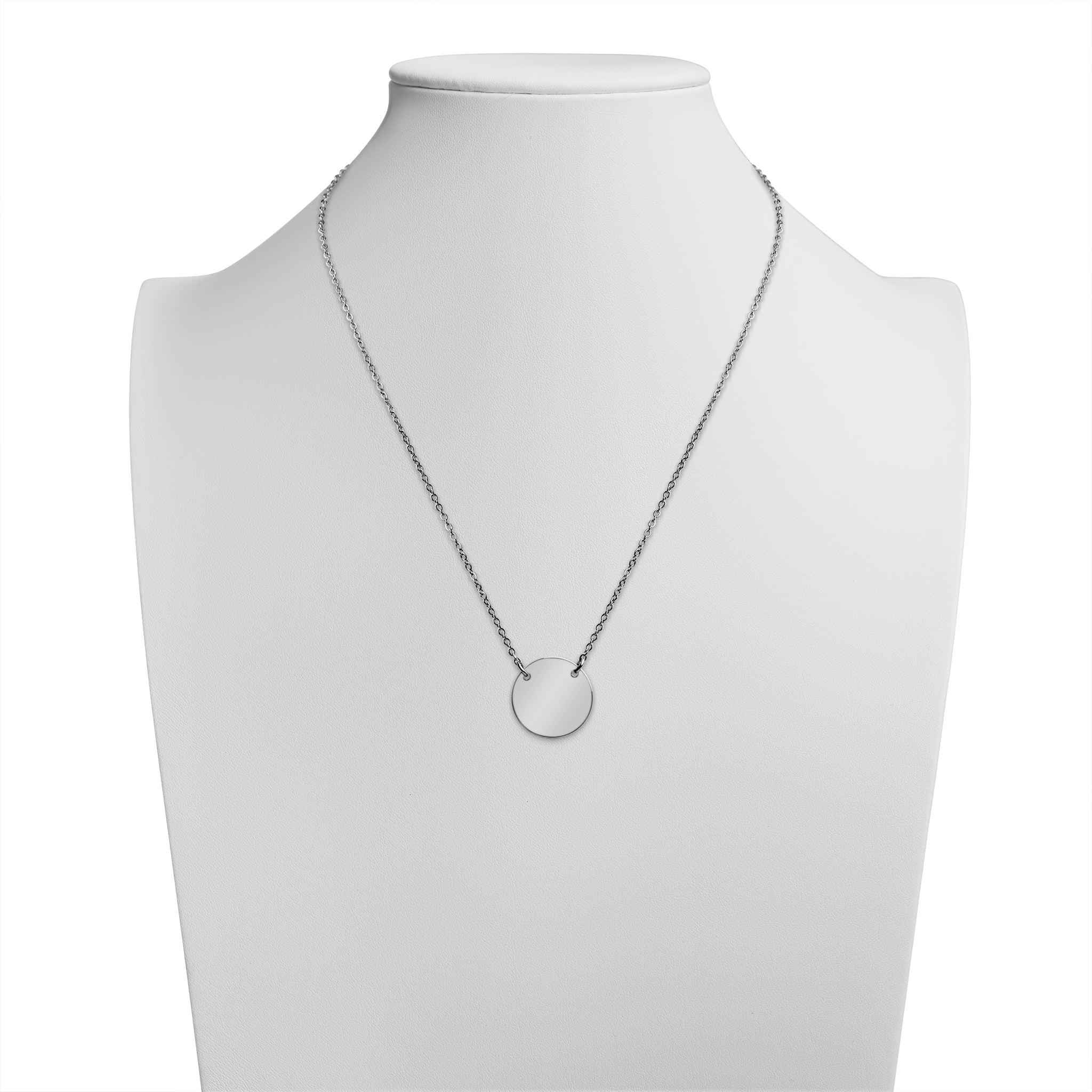 18K Gold PVD Stainless Steel Blank Circle Necklace