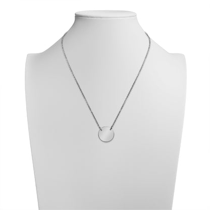 18K Gold PVD Stainless Steel Blank Circle Necklace