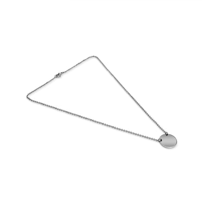 18K Gold PVD Stainless Steel Blank Circle Necklace