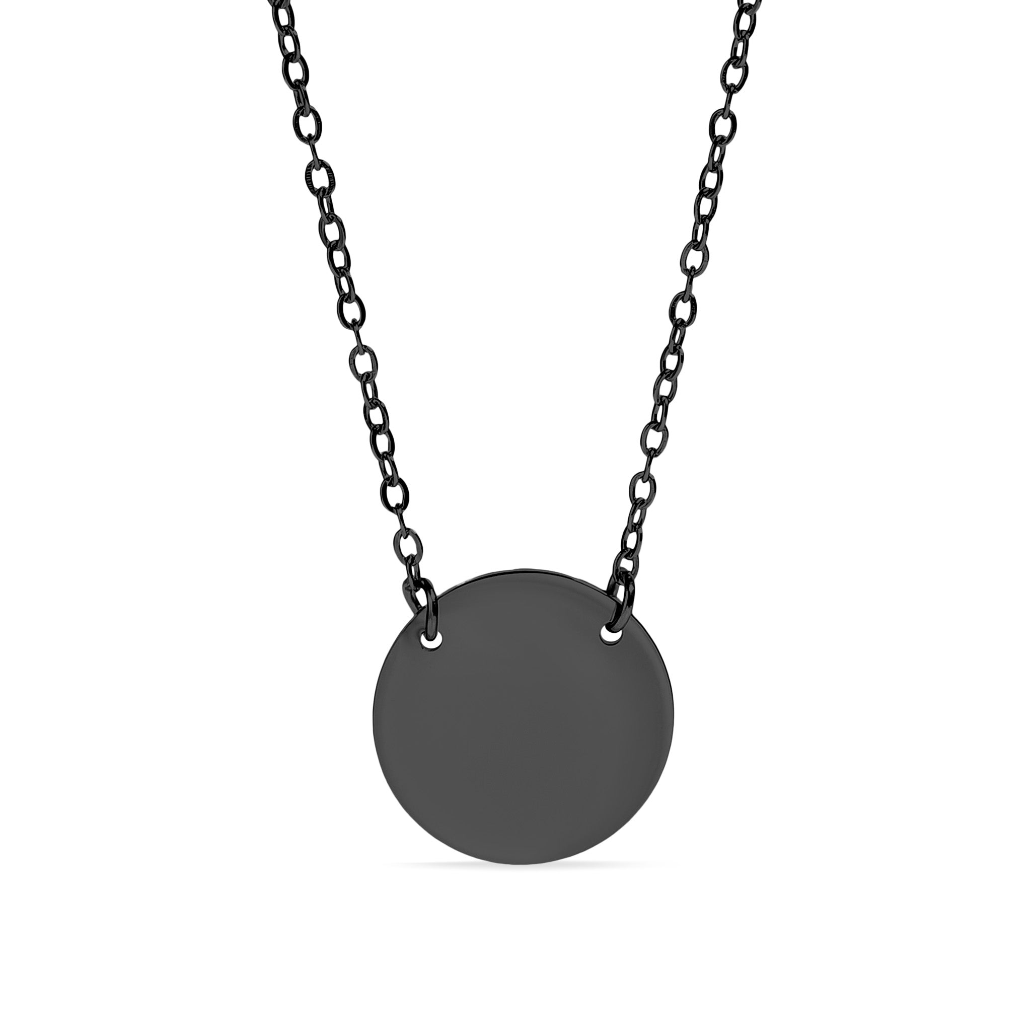 18K Gold PVD Stainless Steel Blank Circle Necklace