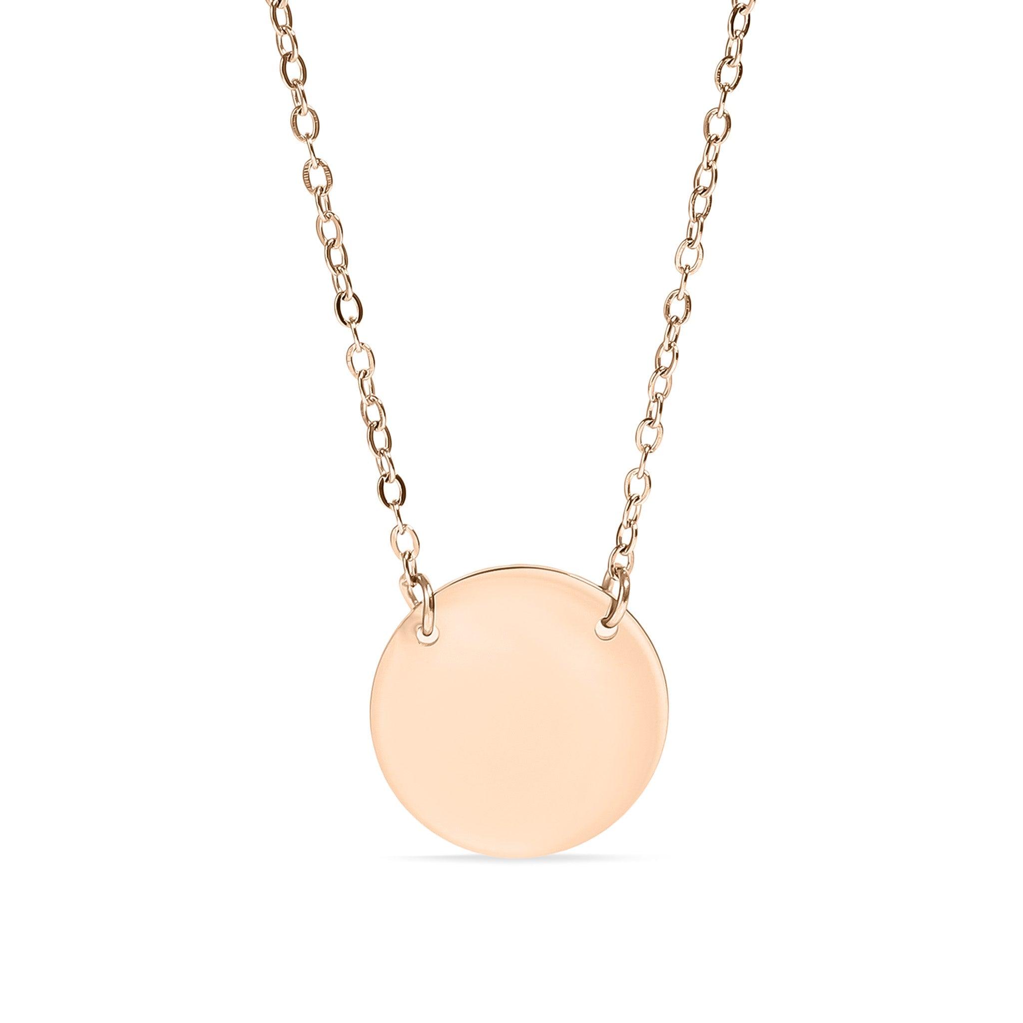 18K Gold PVD Stainless Steel Blank Circle Necklace