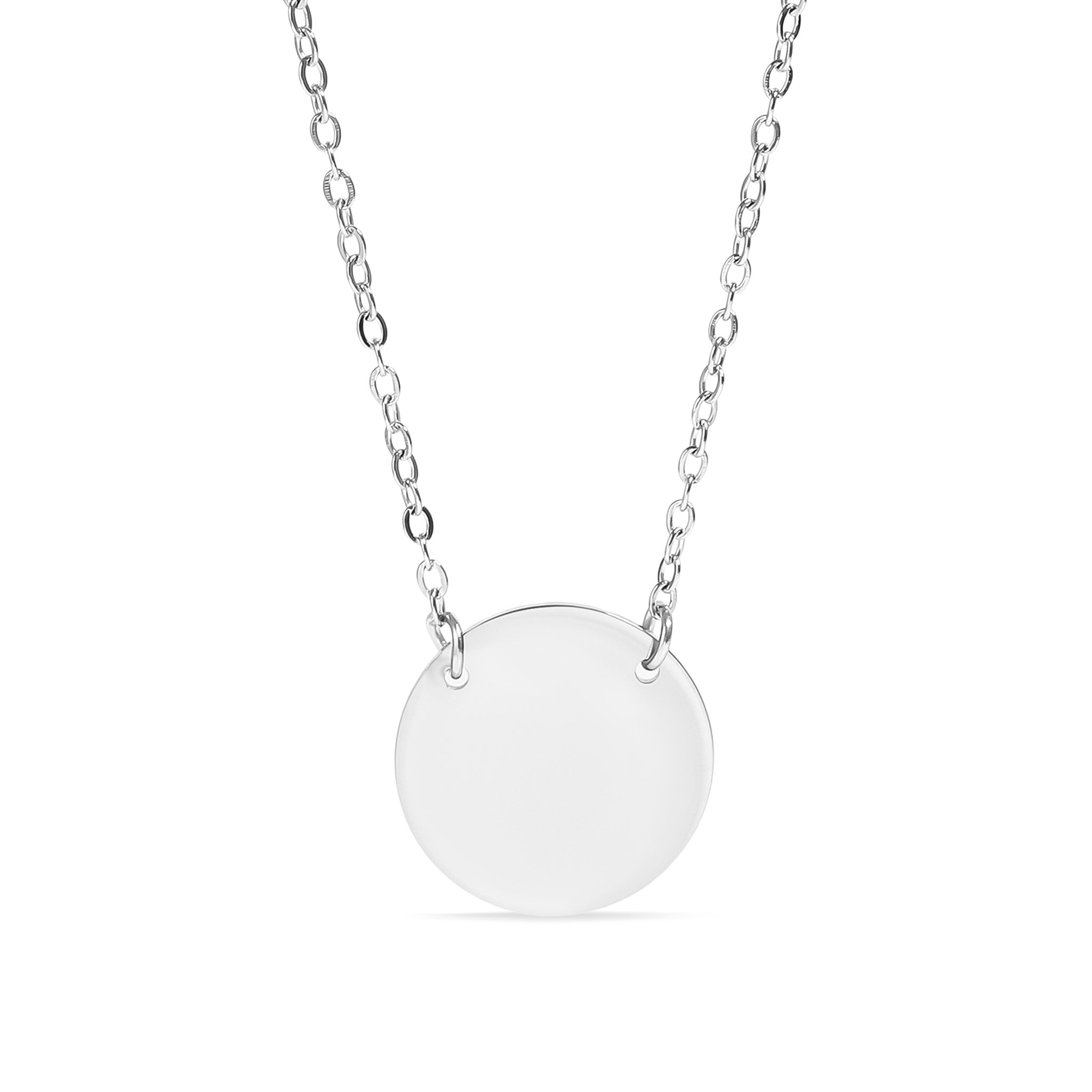 18K Gold PVD Stainless Steel Blank Circle Necklace