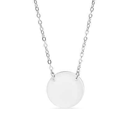 18K Gold PVD Stainless Steel Blank Circle Necklace