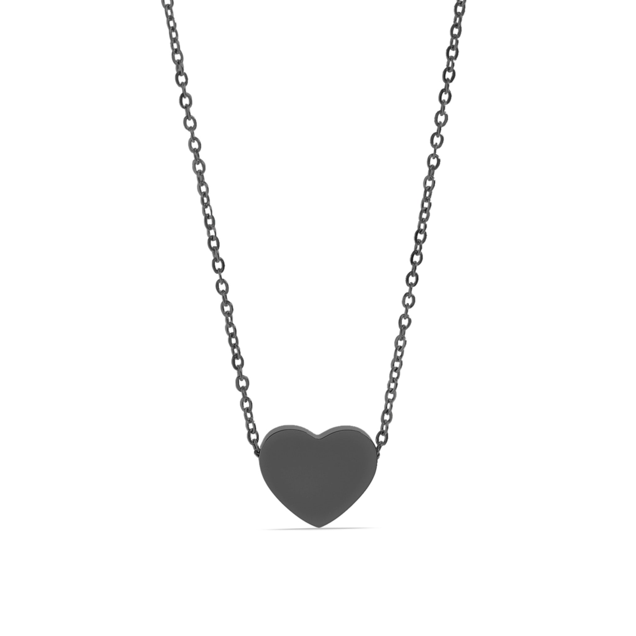 18K Gold PVD Stainless Steel Blank Heart Necklace