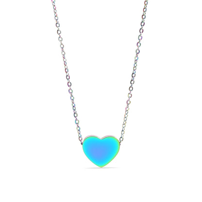 18K Gold PVD Stainless Steel Blank Heart Necklace